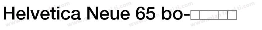 Helvetica Neue 65 bo字体转换